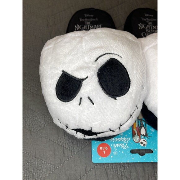 Disney The Nightmare Before Christmas Jack Skellington Plush Slippers Size L - Picture 2 of 6